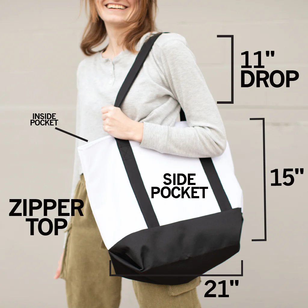 NPR Logo Giant Zipper Top Tote Bag - Image 4