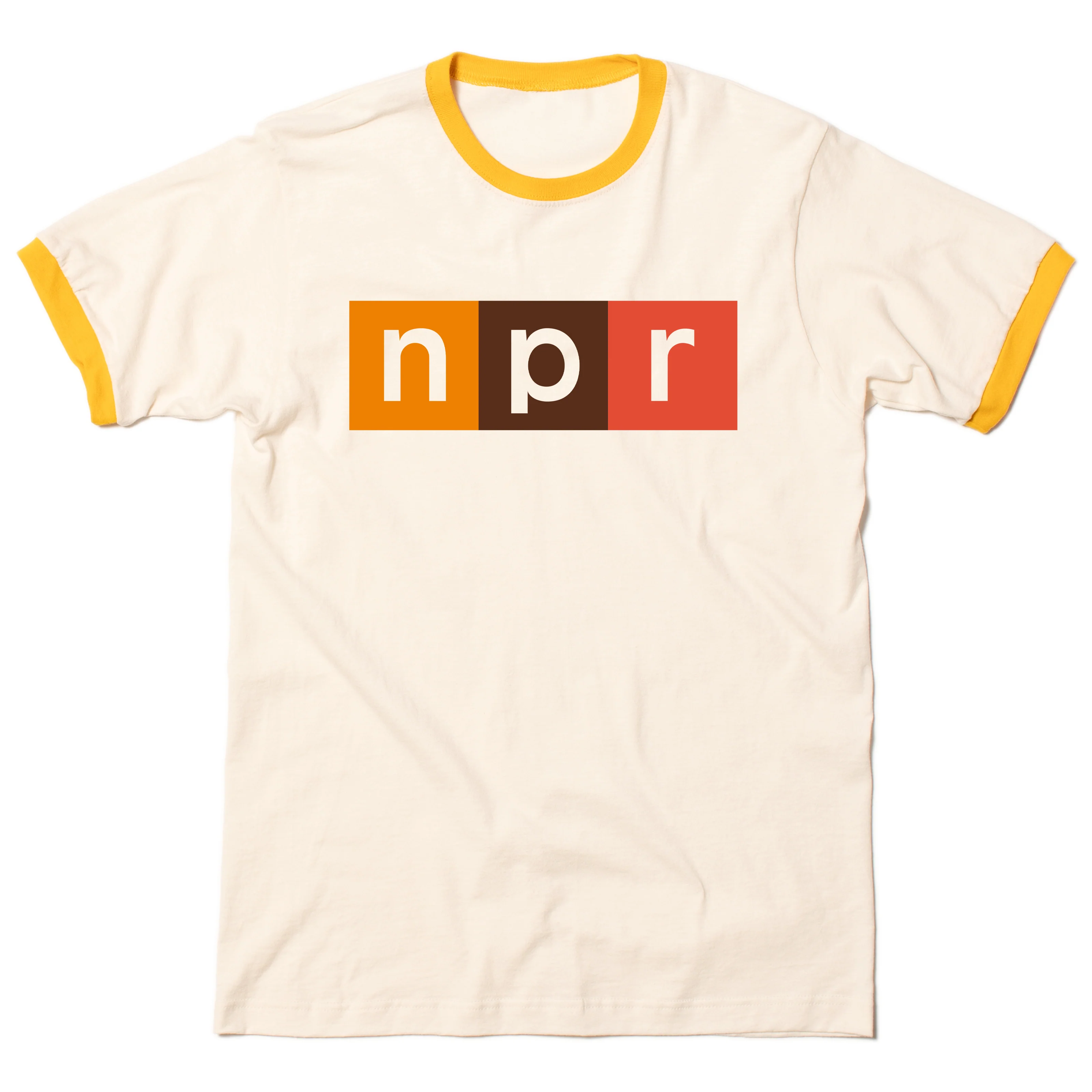 NPR Modern Logo 70s Colors Ringer Tee - Image 2