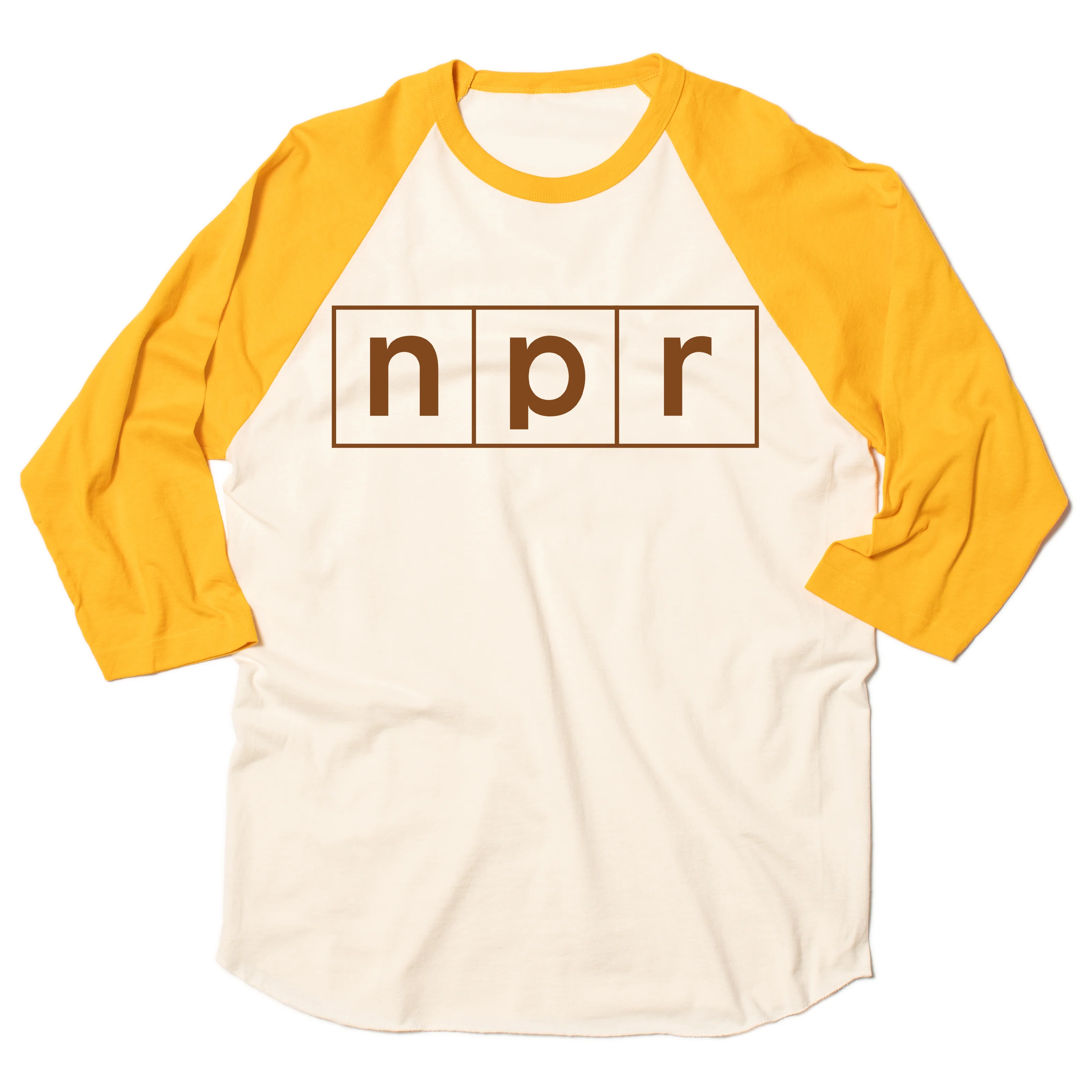 NPR Retro 70s Logo Outline Raglan Tee - Image 2