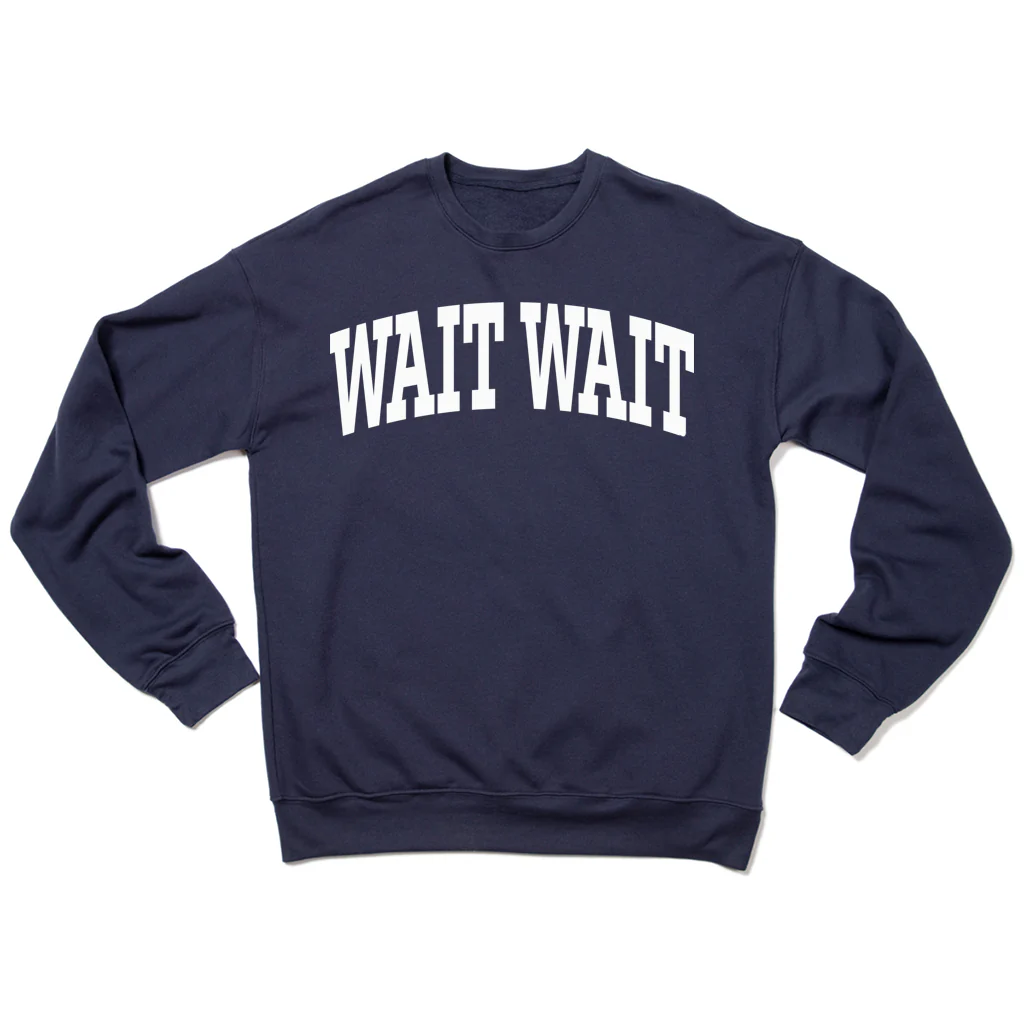 Wait Wait... Don't Tell Me Collegiate Crewneck Sweatshirt - Image 2